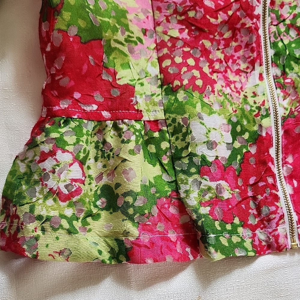 Ruby Rd. Pink and Green Floral Jacket - Picture 4 of 5